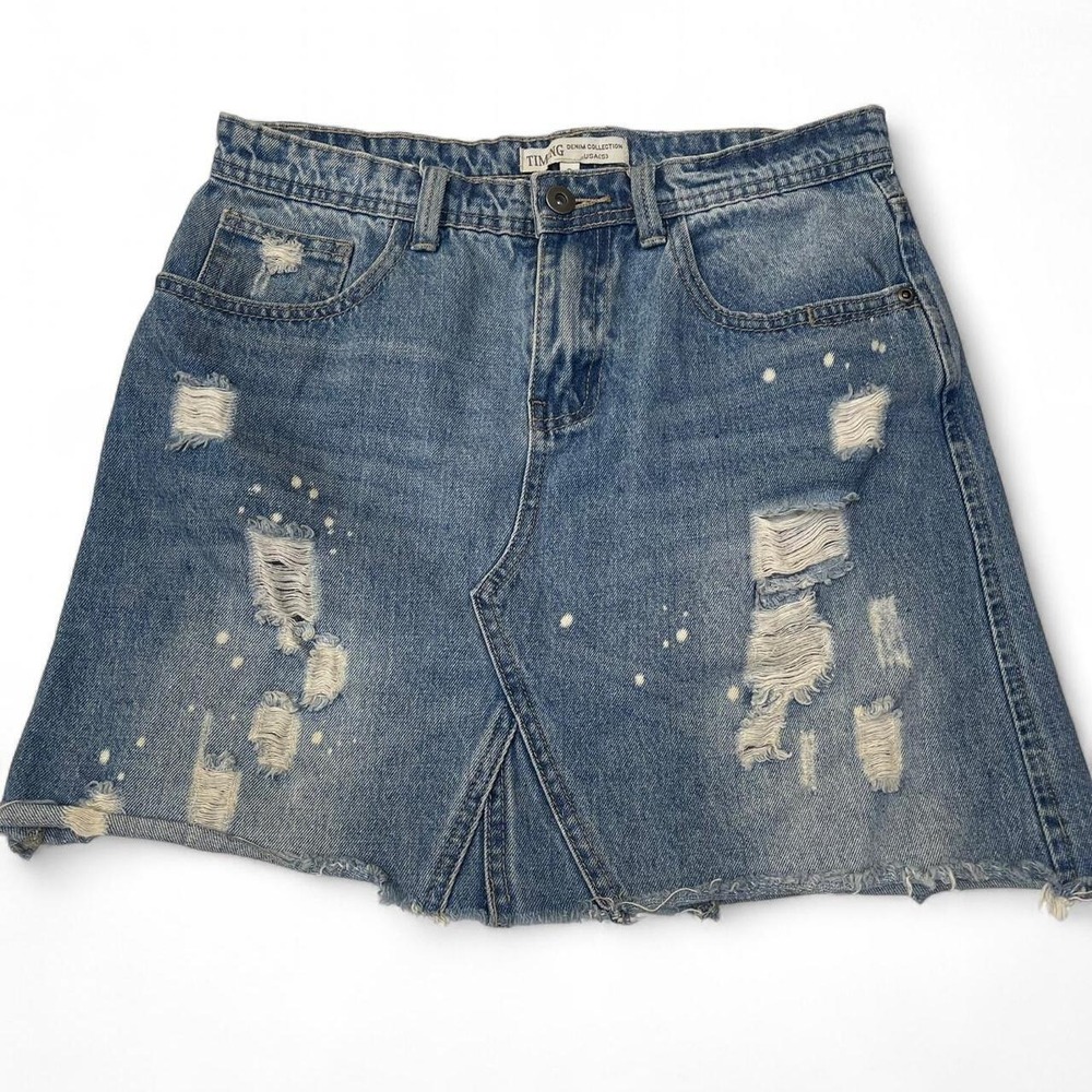 Timing woman's blue denim skirt